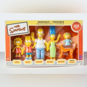 2002 NJ CROCE THE SIMPSONS BENDABLE+POSEABLE FIGURES LIMITED SERIES 1 SET NIB